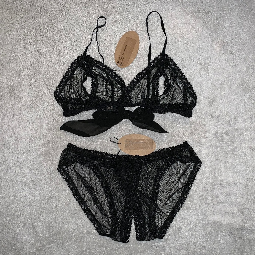 NWT - Only Hearts -  Coucou Lola Ouvert Bralette (Lg) & Coulotte (Sm) Set - Picture 2 of 7
